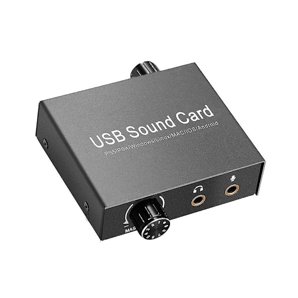 Usb-c Lydkort Ekstern 3.5mm Mikrofon Lydadapter Lydkort For PC Laptop Headset Usb Lydkort