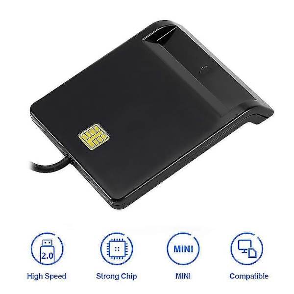 USB Smart Card Reader för Bankkort IC/ID EMV Kortläsare Hög Kvalitet för Windows 7 8 10 Linux Os USB-CCID ISO 7816