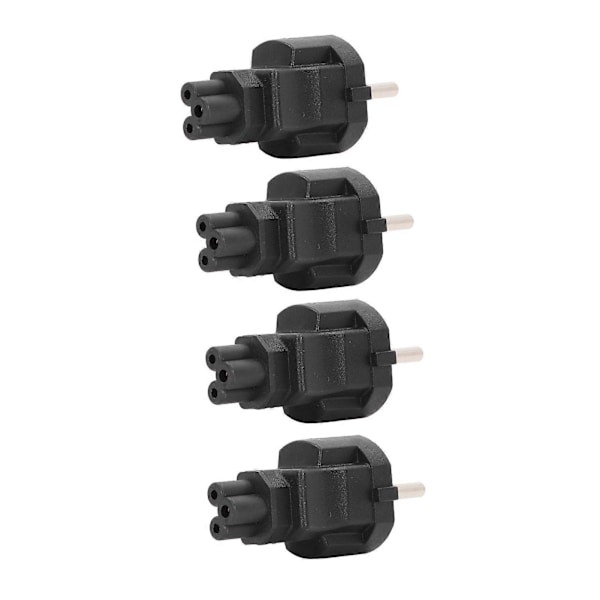 4 stk. EU 2-bens stik til IEC320 C5 strømadapter Professionel EU 2-bens stik 4,8 mm til C5 strømstikadapter til bærbar EU-stik 100?250V