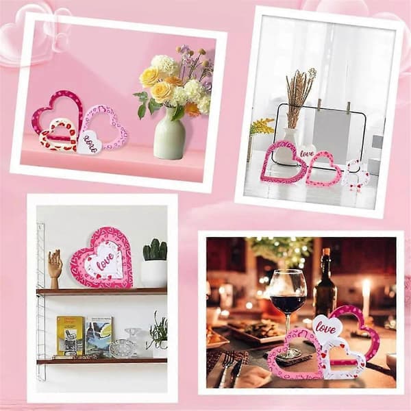 Hjertedekorasjon for kaffebord Valentinsdag Hjertedekorasjoner