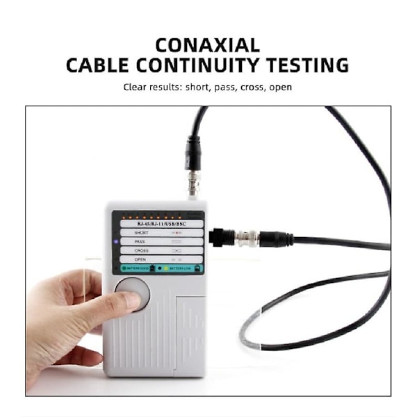 Noyafa Nf-3368 4-i-1 Nettverkskabel Kontinuitetstester Rj45/rj11/usb/bnc Lan Kabel Cat5 Cat6 Wiremap