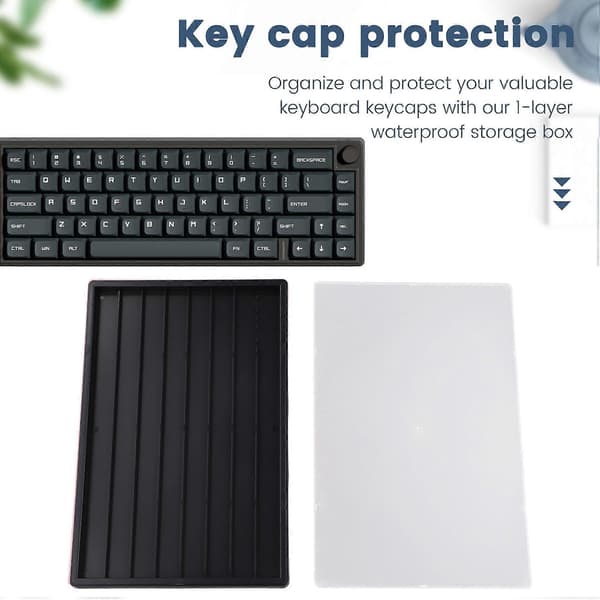Vandtæt Opbevaringsboks til Keycaps med Låg Sort