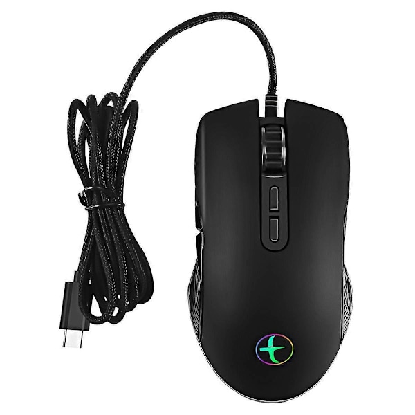 USB C Mus Type C Ergonomisk Kablet Mus RGB Gaming Mus Optisk Mus