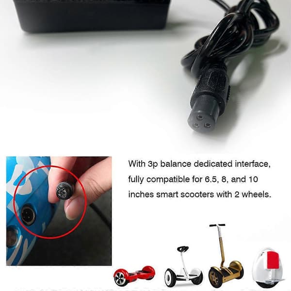 42V 1A Balansebil Elektrisk Scooter Strømadapter Lader EU/UK Plugg Mini Hoverboard Lader For Xiaomi/Hoverboard 110~240V