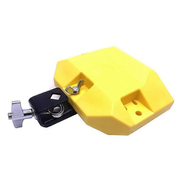 Jam Drum Block Musikinstrument Plastik med 3-sidet Montering Mellem Pitch (Gul)