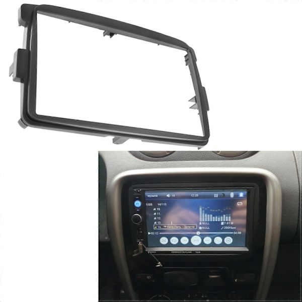 2Din Bil Fascia för Duster Stereo Fascia Panel Instrumentbräda Montering Installation Bil DVD Ram Kit In-Dash