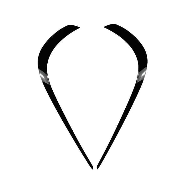 Front Bumper Splitter Spoiler Tåkelys Øyenbryn For E Klasse W212 Facelift 2013-2015 Piano Sort