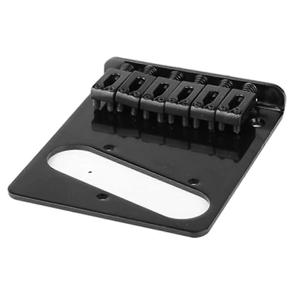 6-sadel Ashtray Bridge Tailpiece för Tele Elektrisk Gitarr (Svart)