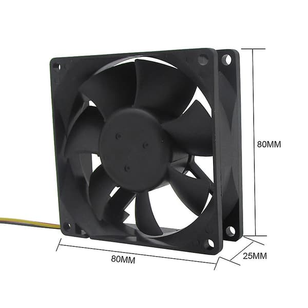 24V 80mm 8cm Kjøleventilator 80X80X25 mm 8025 PC Datamaskin Kabinettventilator DIY Router GPU CPU Kjøleventilator