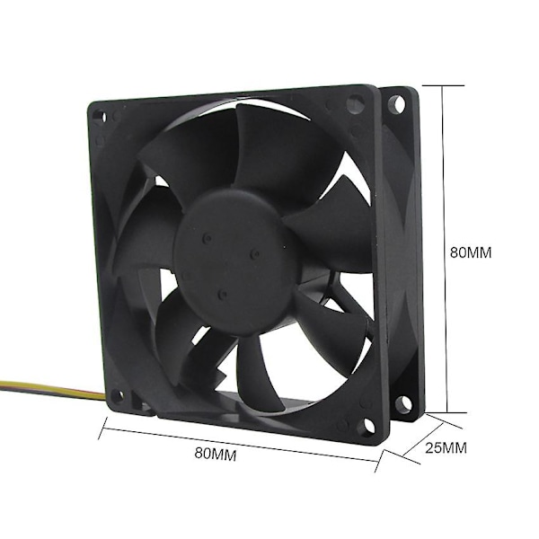 24V 80mm 8cm Køleblæser 80X80X25 mm 8025 PC Computer Kabinet Blæser DIY Router GPU CPU Køleblæser