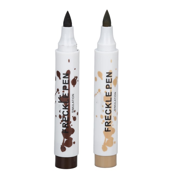 2 stk 0,1 oz Freckle Pen Vanntett Langvarig Freckle Makeup Pen Kosmetikk For Dating Party
