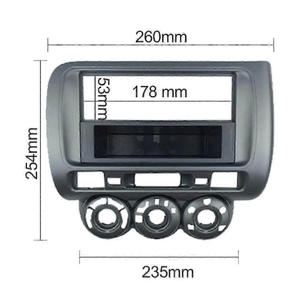 Bilradio Facia til Fit Jazz City Lhd One Din Dvd Stereo Cd Panel Montering Trim Kit Fram