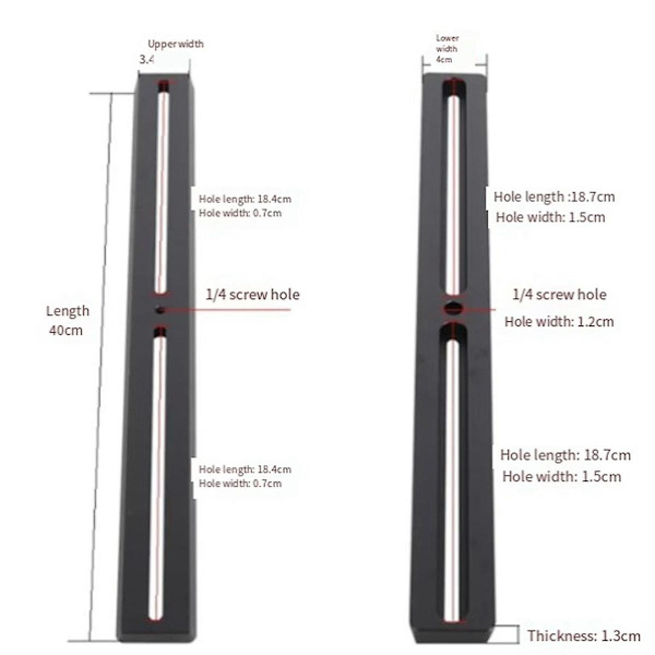 Multifunktionel Dovetail Plade Sort Teleskop Tilbehør Teleskop Til Dovetail Plade (10cm)
