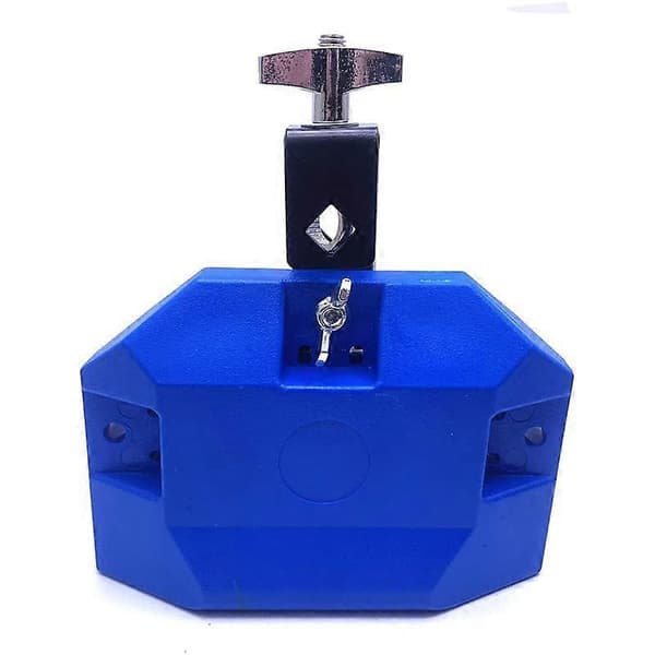 Jam Drum Block Latin Percussion Musikinstrument Plastik med 3-sidet Montering Mellem Pitch (Blå)