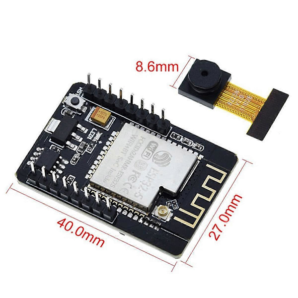 ESP32-CAM Utviklingskort ESP-32S WiFi Multi-Funksjonsmodul med OV2640 Modul WIFI+Bluetooth Modul