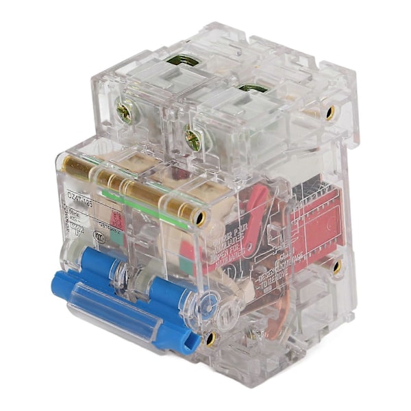 Transparent Strömbrytare 2P Hög Känslighet Enkel Observation Strömbrytare Luftbrytare för AC-System 400V 100A YEMAA