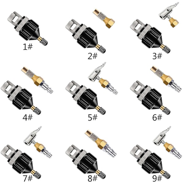 Sup Luftpump Adapter Uppblåsbar Paddel Gummibåt Kajak Luftventil Adapter Banmo
