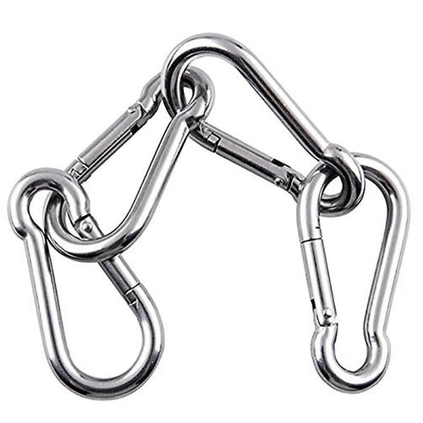 4pcs M6 Spring Snap Hooks Heavy Duty Stainless Steel 304 Swing Set Accessories Fit For Gym,camping