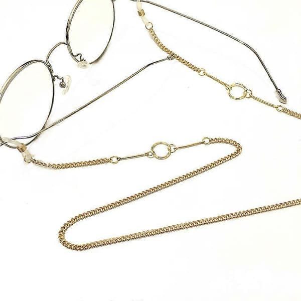 2 stk. Dame Metall Maske Kjede Gull Stick