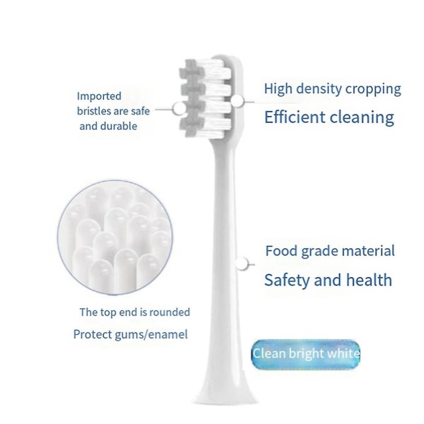 10 kpl T200 Mes606 Sonic Electric Toothbrush - Herkilleisyyteen sopiva hammasharjan pää syväpuhdistukseen