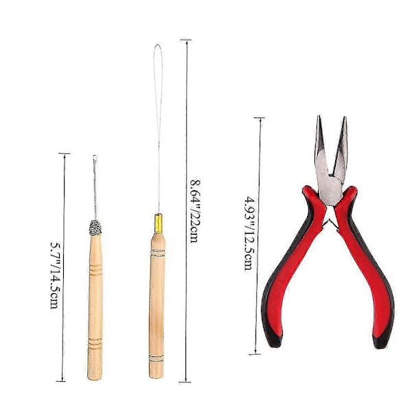 4 in 1 -setti 500 kpl Micro Ring -setti Micro Rings Loop Needle