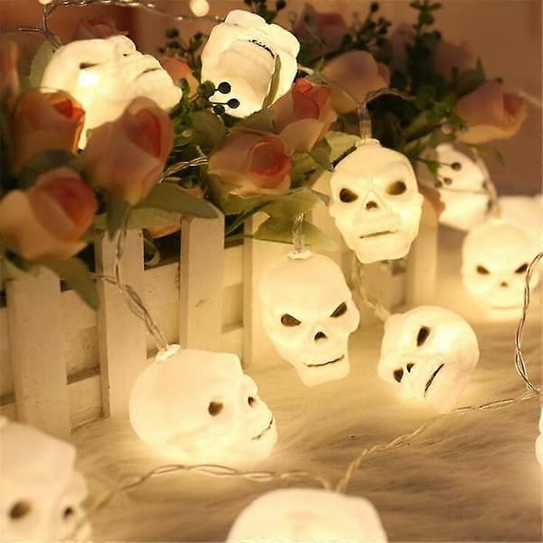 Halloween Kranie Lys LED String Lys Halloween Dekoration Rekvisitter
