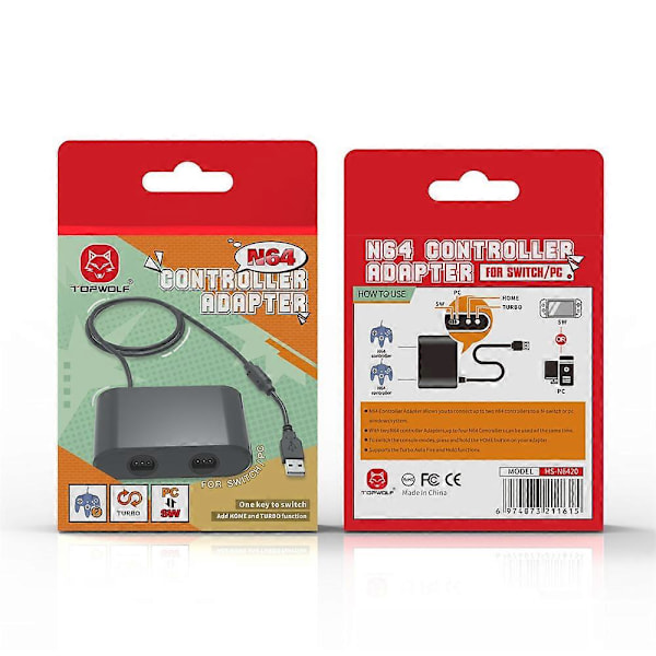 N64 Controller Forbedret Spiloplevelse 140g Forbedr Dit Spil Med En N64 Controller Switch Immersivt Spil Usb