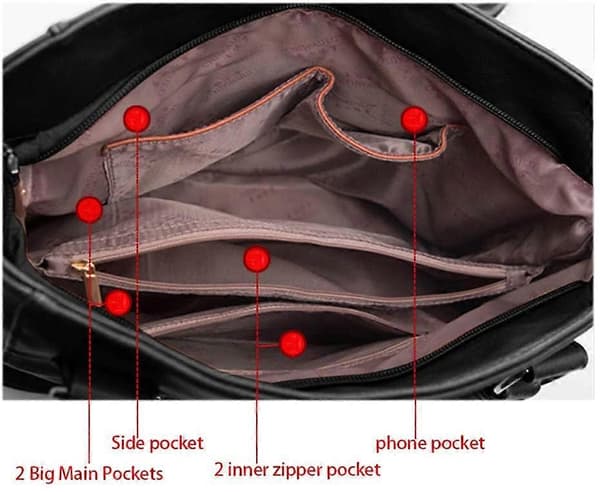 Top Handle Læder Håndtasker til Kvinder Damer Tote Crossbody Skuldertasker Hobo