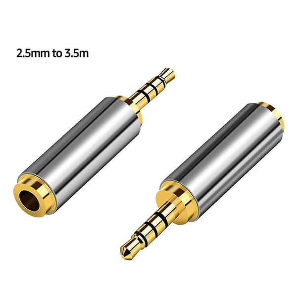 3,5 mm han til 2,5 mm hun/2,5 mm han til 3,5 mm hun stereo lydadapter