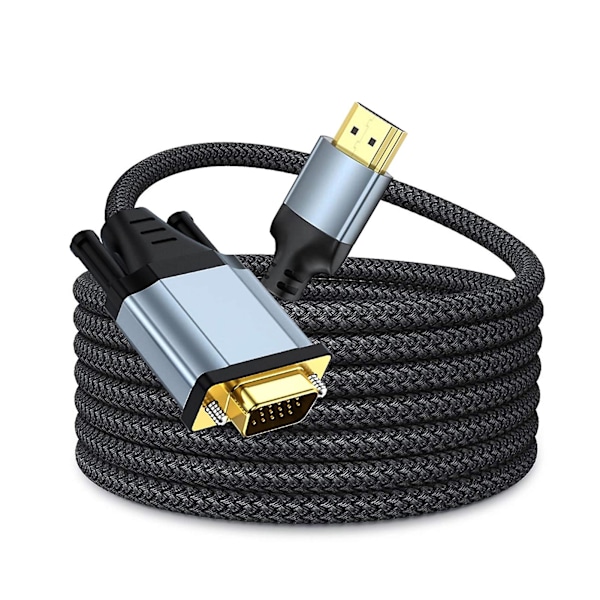 Videoadapterkabel 1080P Hög Upplösning Klar Bild Slitstark Anti-Interferens Drivrutinsfri Signalöverföring Förgylld HDMI-kompatibel till