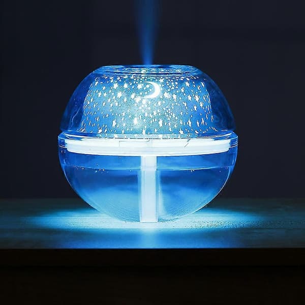 USB Farverig LED Projektor Lys Luftfugter Krystal Projektionslampe Natlampe