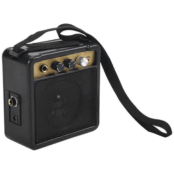 Mini Gitarrförstärkare Amp Högtalare 5W med 6,35 mm Ingång 1/4 Tums Hörlursutgång Stöder Volym Till