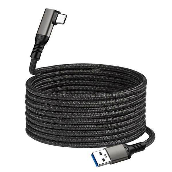 Länkkabel för Quest 2 VR USB 3.2 Snabbladdningskablar Dataöverföring Snabbladdar VR Headset Tillbehör, 1 Meter