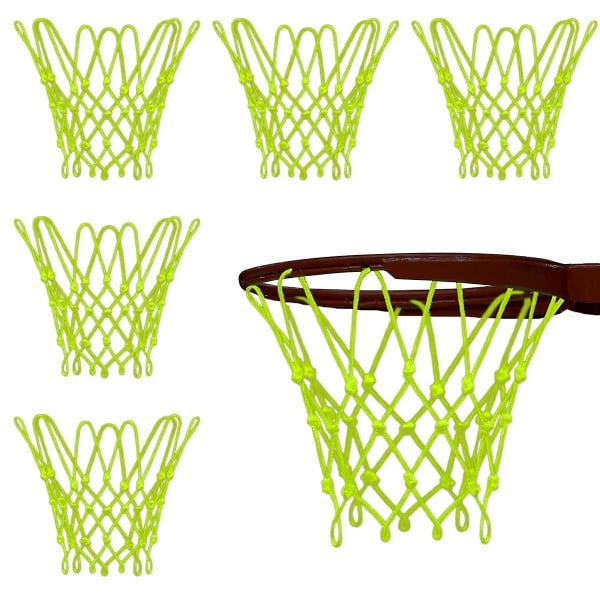 6 stk Natlygte Basketball Bøjle Net Soldrevet Lysende Sports Basketball Net Udendørs Til Børn 12