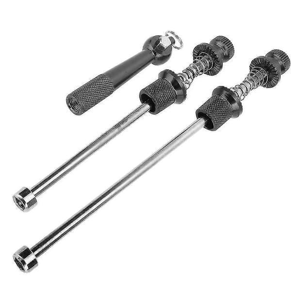 Snabbkopplingar för landsvägscykel i aluminiumlegering med låssäkerhet (Svart)