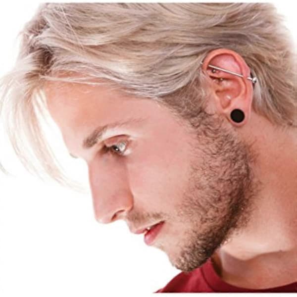 Sæt med ørestikker i rustfrit stål - 3 mm til 8 mm - 6 par