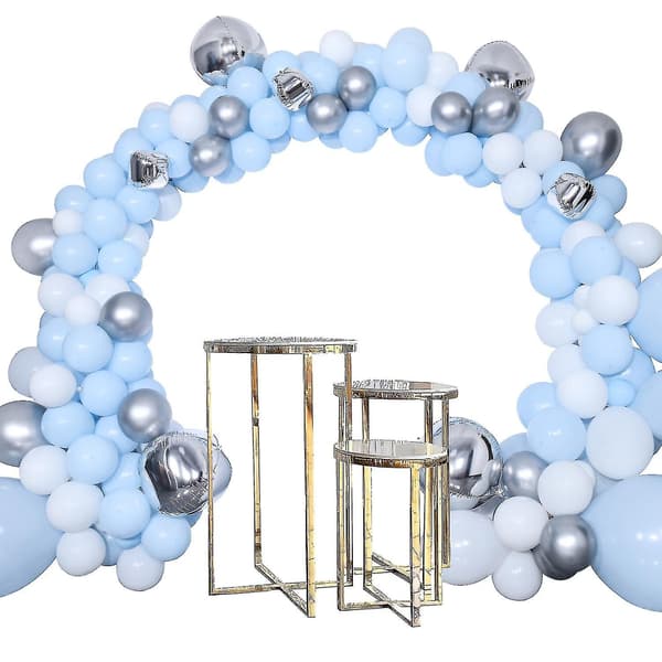 Blå Bursdagsdekorasjonsballonger Bursdagsfeiring Arrangement Bab