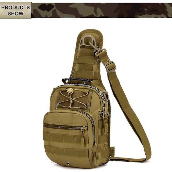 Monikäyttöinen rintalaukku säädettävä olkalaukku vedenpitävä crossbody-laukku polyesteri sling reppu lenkkeilyyn patikointiin retkeilyyn Banmo