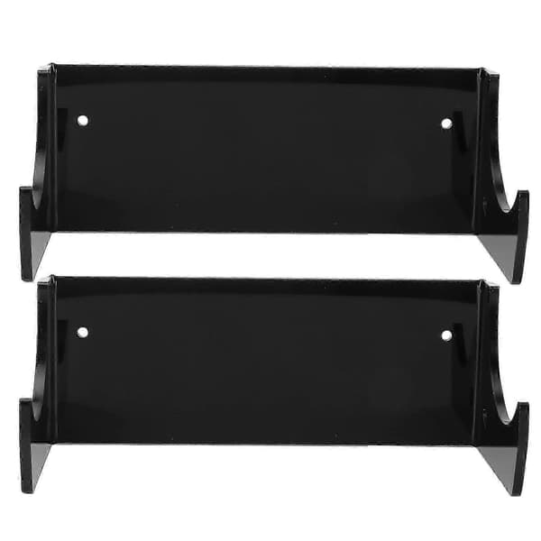 Skateboard Snowboard Væghylde Hænger Display Opbevaringsreol Organizer Sort 2 stk