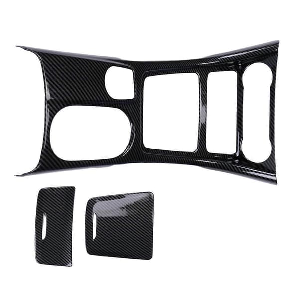 Bil Centerkonsol Vandkopholder Panel Trim til GLA CLA A-Klasse W176 2013-2018 LHD ABS Carbon Fi
