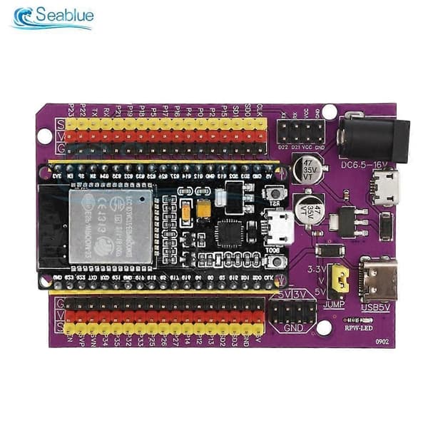 ESP32 ESP32S 38-nastainen FR-4 laajennuslevy, jossa on CP2102 ESP32-DevKitC-32 ESP-WROOM-32 kehitysleky TYPE-C MICRO USB