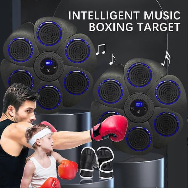 Smart Musikboxningsmaskin med Boxningshandskar Multihastighets Smart Väggpunchboxningssäckar för Vuxna Tonåringar