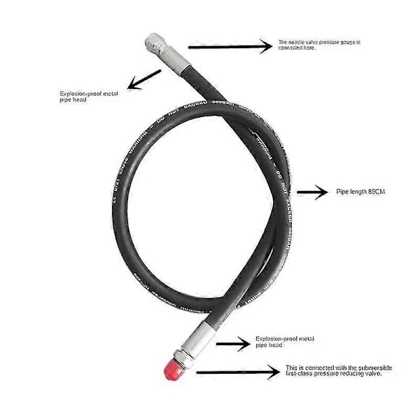 Scuba Dykke Regulator Snorkel Høytrykkslange For Scuba Dykking Vannidrett Dykke Regulator Utbytting