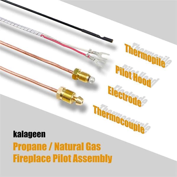 Propan- & Naturgaspejs Pilotmontering Inkluderer Pilotrør, Termoelement og Tændtråd Os