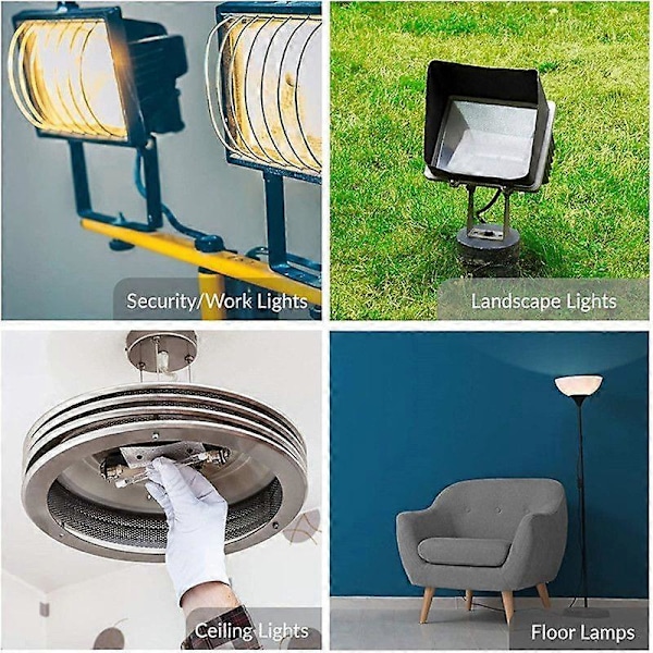 5 stk. Dæmpbar R7S 118mm 300W Halogen Pære AC 220-240V 3100lm Lineær Halogen Projektør til Landskabsbelysning, Sikkerhed, Gadebelysning