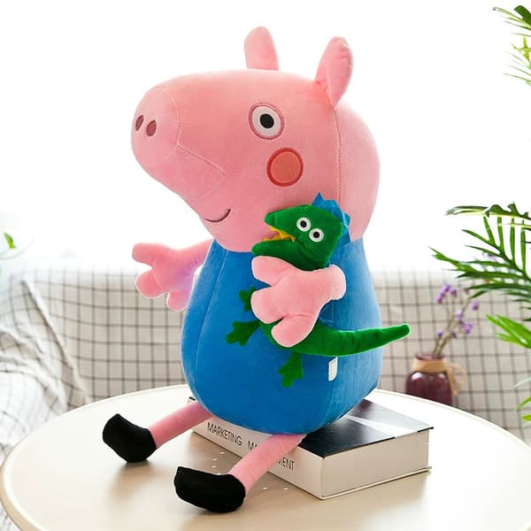 Mjukdjur, Tecknad Peppa Pig Gosedjur Docka Julklapp för Vuxna Barn-7.87''