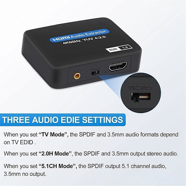4K-kompatibel Audio-ekstraktor - Kompatibel Audio-splitter - Kompatibel Videokonverter-splitter