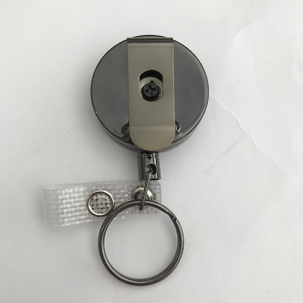 4 stk. Duty Retraktil Badge Holder Spol, Til ID-kort Nøglering Metal