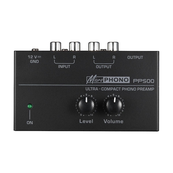 Pp500 Ultra-kompakti Phono-esivahvistin esivahvistin, jossa äänenvoimakkuuden säätö Eu-liittimellä
