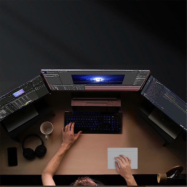 USB Touchpad Mus Multi-Gesture Trådløs Touchpad Type-C Genopladelig Kablet Præcisions Trackpad til